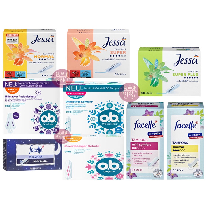 Hàng Đức Băng vệ sinh Tampons Đức OB, Jessa, Facelle