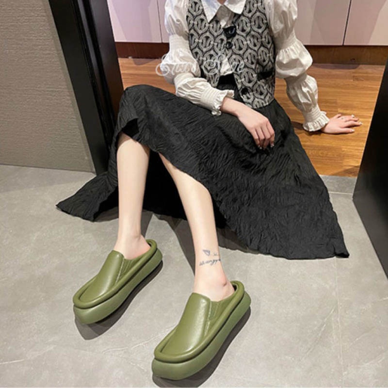 Dép Nữ Mũi Vuông Thời Trang Cá Tính