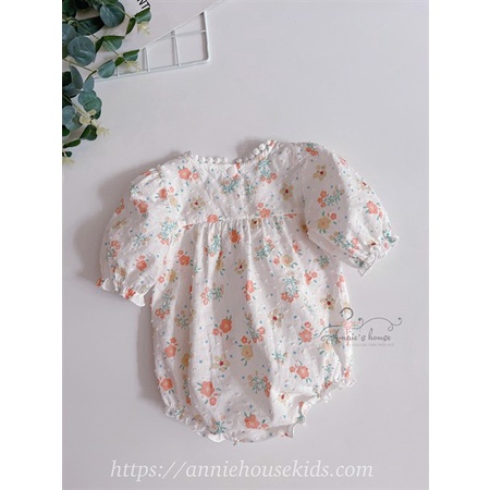 Đầm bé gái Annie jum hoa cam kèm nón – cho bé từ 9 – 30kg