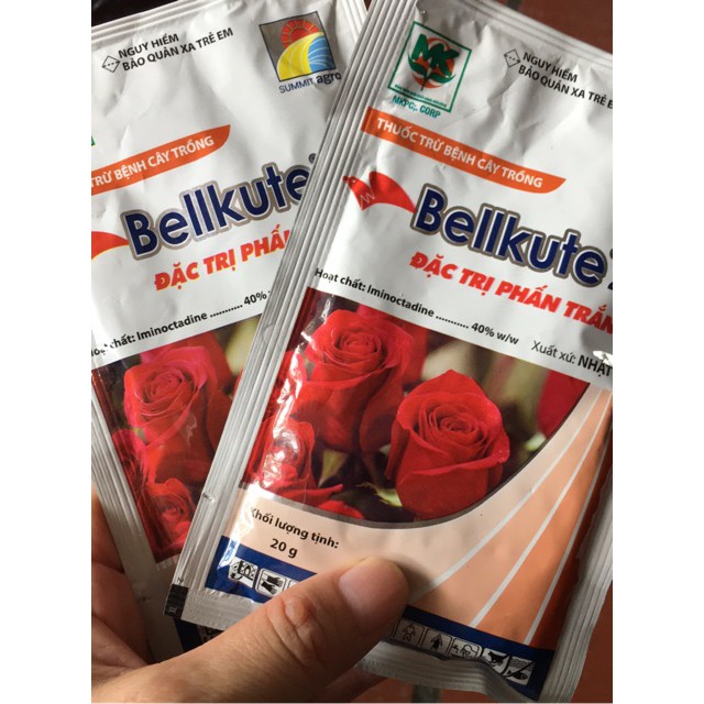 Đặc trị Phấn Trắng trên hoa Hồng Bellkute 20gr