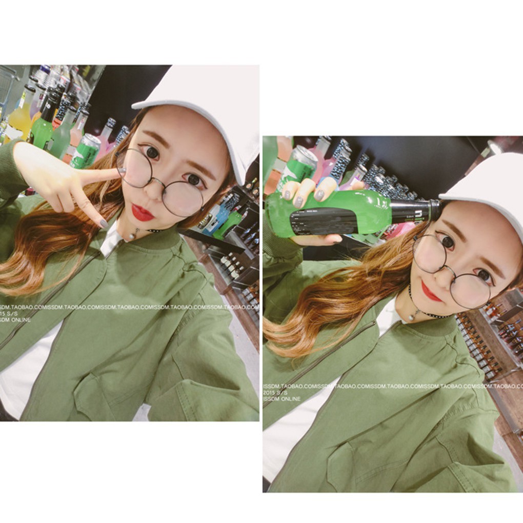 Áo khoác kiểu bóng chày phối dây khóa kéo thời trang cho nữ | BigBuy360 - bigbuy360.vn