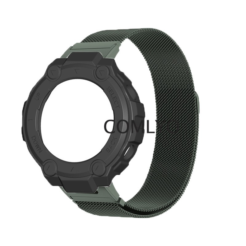 XIAOMI Dây Đeo Inox 2 Trong 1 Cho Đồng Hồ Thông Minh Huami Amazfit T-rex Ốp