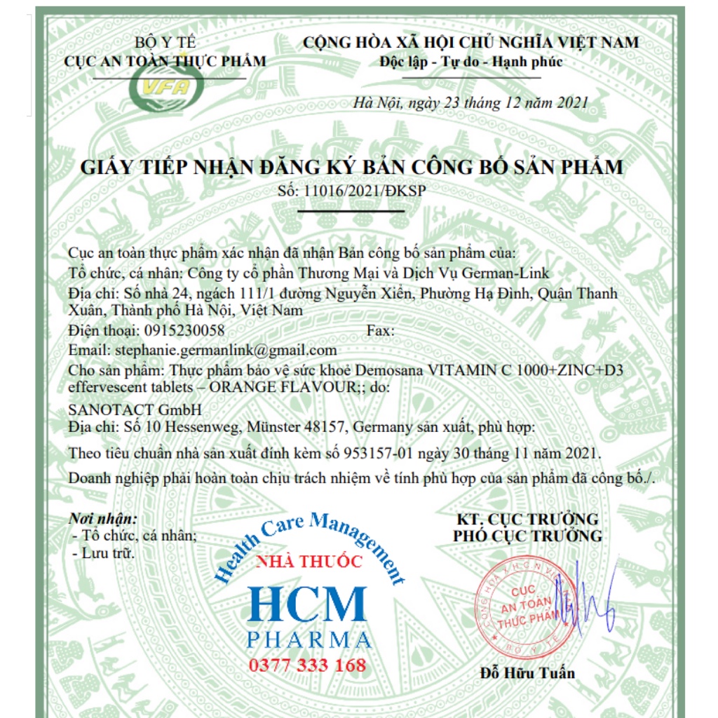 Vitamin C kẽm tăng sức đề kháng giúp đẹp da pure VITAMIN C + ZINK SANCT BERNHARD 60 viên nhập khẩu Đức TTG11