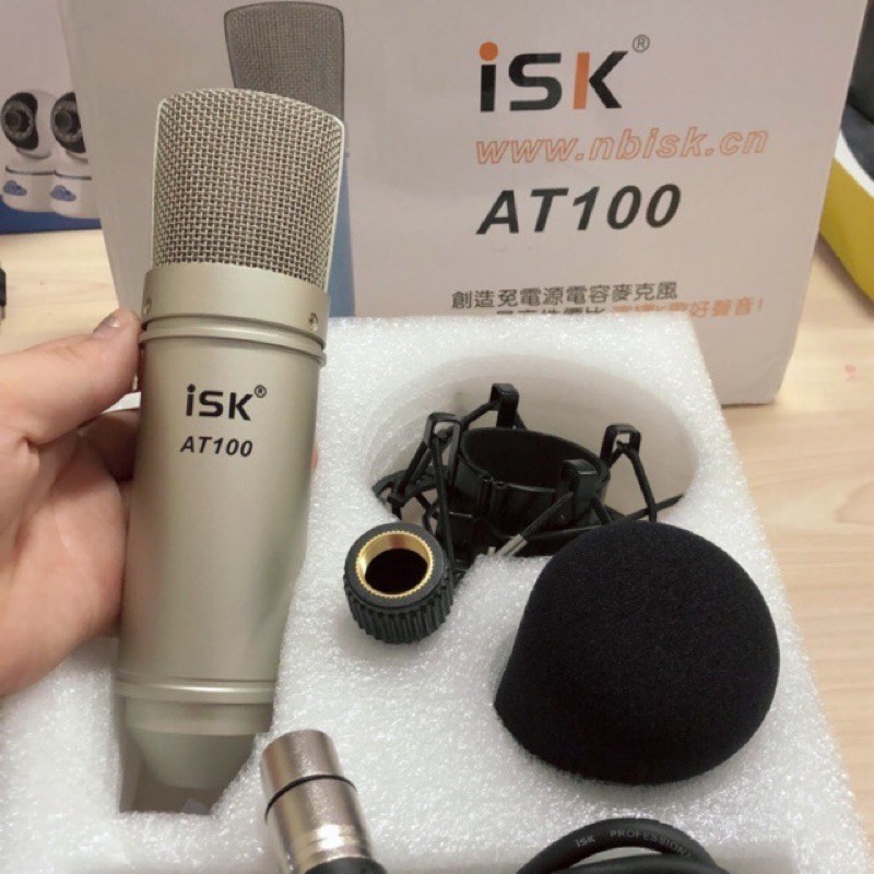 Mic ISK AT 100 ⚡FREE SHIP⚡ Hàng Loại 1 Hoa Vinh Hát Cực Chất Bảo Hành 6 Tháng