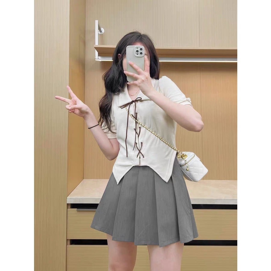 Áo POLO BIGSIZE  đan dây xinh M8263 55-95KG