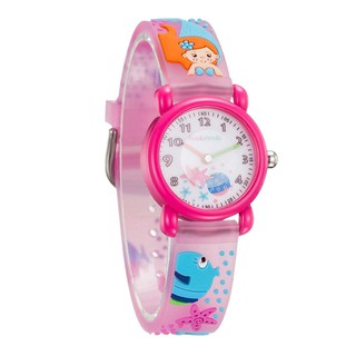 Đồng hồ tick tock nhật bản màu hồng cho bé gái