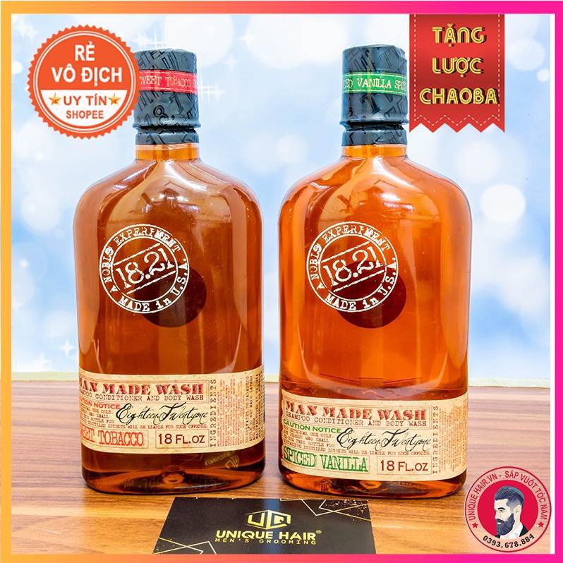 Sữa Tắm Gội 18.21 Man Made Wash Spiced Vanilla 510ml