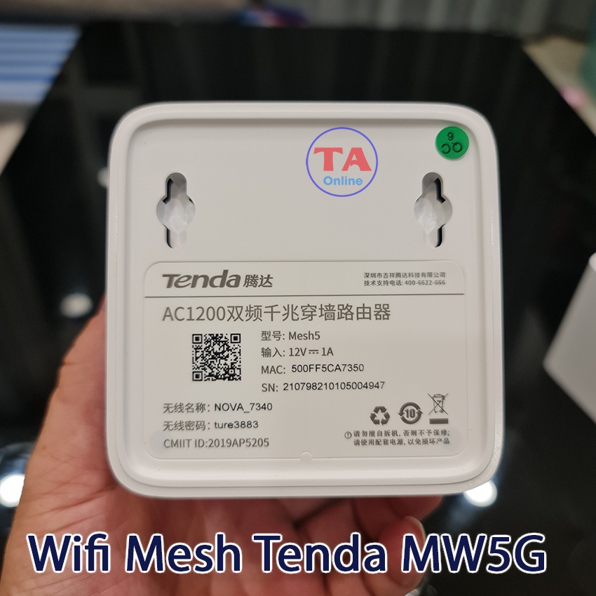 Wifi Mesh Tenda MW5G Cổng WAN LAN 1Gb Giải Pháp Wifi Cho Căn Hộ Nhà Phố