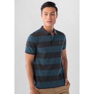 Áo Thun Nam Có Cổ Ngắn Tay Giordano Polo Classic Phối Sọc Ngang