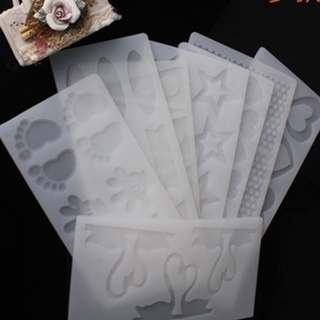 1 khuôn silicon trắng dùng để làm socola hoặc fondant trang trí bánh sinh nhật