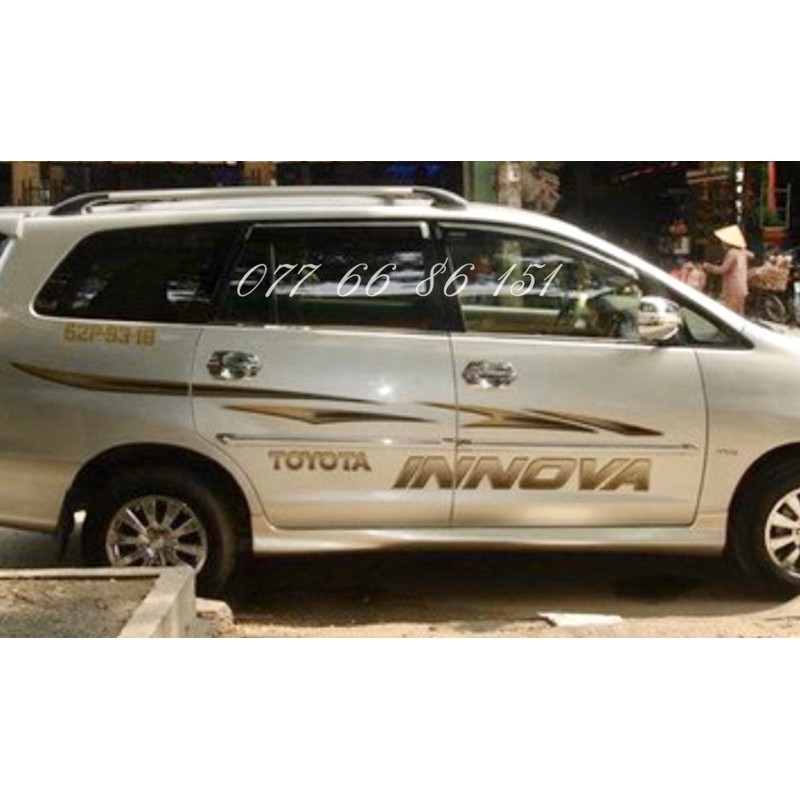 Tem dán sườn xe Innova.Tem Dán Sườn Xe Innova Mẫu mới