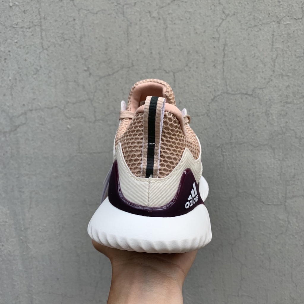 Giày Thể Thao Sneaker Nam Nữ ALPHABOUNCE Beyond 2018 Cream Deep Red Kem Gót đỏ đậm CLEVER MAN STORE