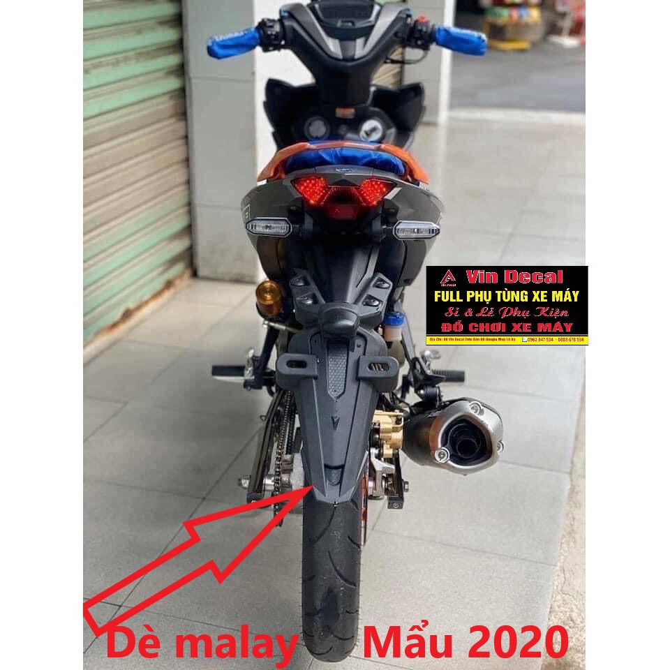 Dè sau Malay cho xe Ex150 mẩu 2020 KIỂU NHỌN - dochoixemay