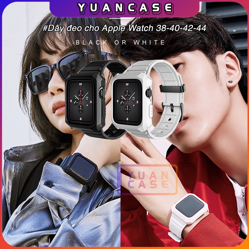 Dây liền ốp chống sốc cho Apple Watch INFINITE J-63, khóa gài Size 38-40-42-44mm