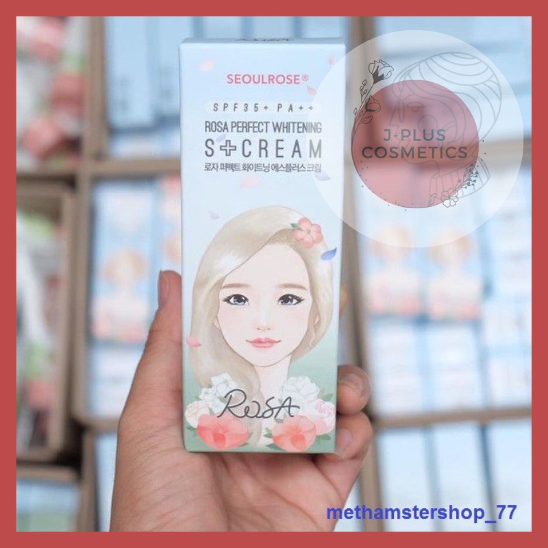 Kem Dưỡng Sáng Da Ban Ngày Chống Nắng SeoulRose SPF35 PA++ Rosa Perfect Whitening S+ Cream 50g