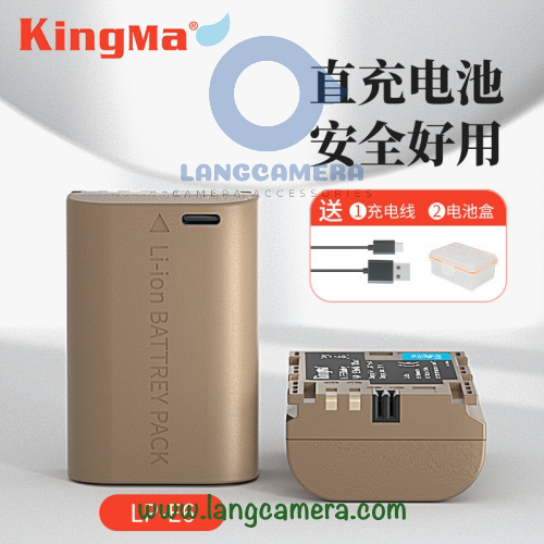 Pin tích hợp sạc Canon LP-E6 cổng Type C - Hiệu Kingma