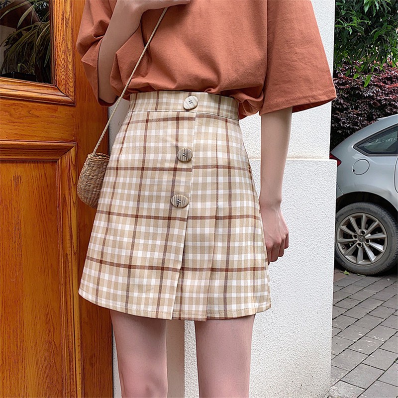 [order] chân váy caro kẻ nút | BigBuy360 - bigbuy360.vn