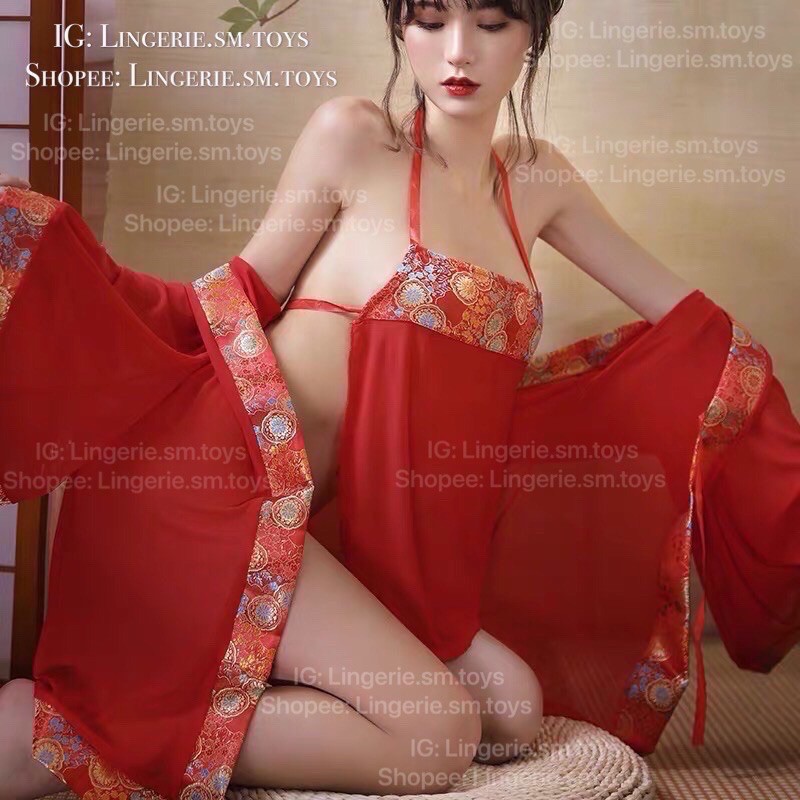 Set Yếm Choàng Trung Hoa ME1006| Chinese Kimono | Trang Phục Cổ Phong Tàu Gợi Cảm
