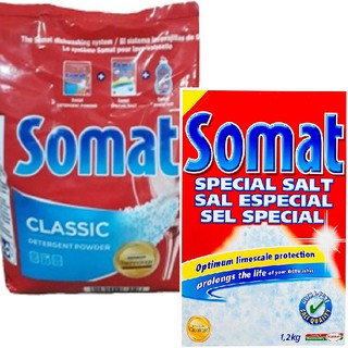 Bộ muối rửa bát Somat 1,2kg và Bột rửa bát Somat