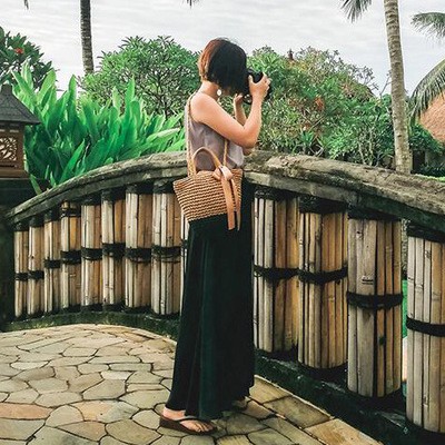 Túi cói thắt nơ vintage | BigBuy360 - bigbuy360.vn