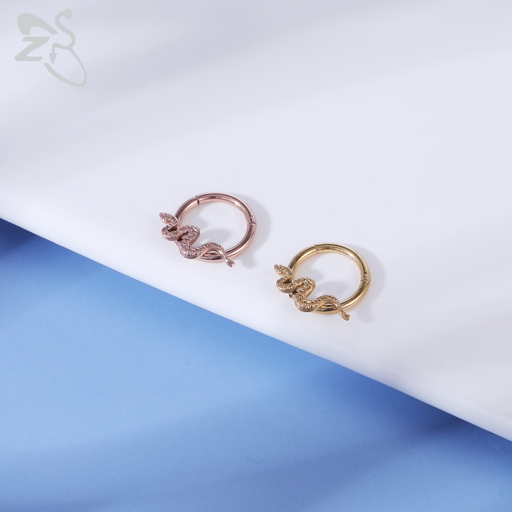 Khuyên vành tai/mũi hình rắn / ong/dơi 16g bằng thép không gỉ độc đáo