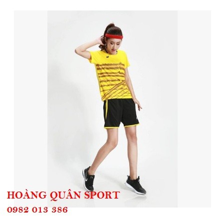 Áo cầu lông nữ Yonex 3065 ( trắng - đỏ - vàng - đen )