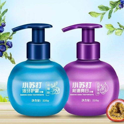 Kem đánh trắng răng - tẩy vết ố vàng , mảng bám ,vôi răng baking soda vị hoa quả 220ml