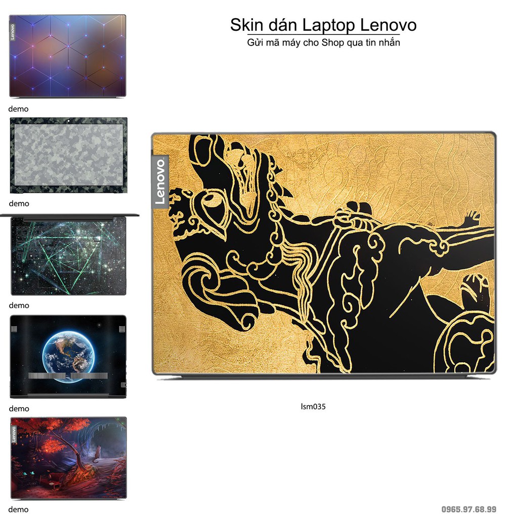 Skin dán Laptop Lenovo in hình Nghê Việt Nam - lsm035 (inbox mã máy cho Shop)