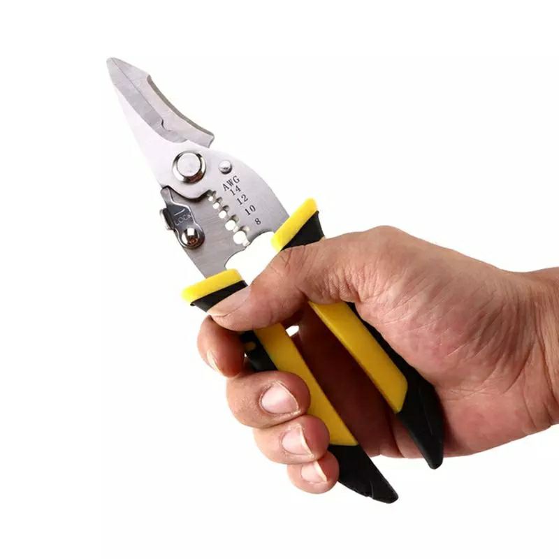 Kìm tuốt dây điện cắt kẽm có lưỡi dao 2 trong 1 cho thợ điện