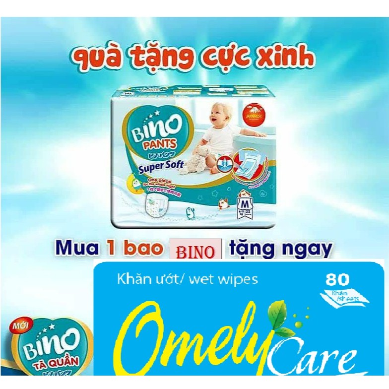 Bỉm Quần Bino M60 L54 Xl48 XXL44 ,M40,L36,Xl32, XXL28, Miếng