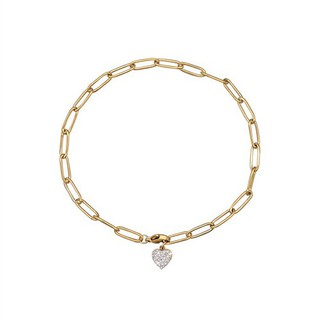 Lắc Chân Dây Xích Trái Tim Titan Ko Đen TT 3353