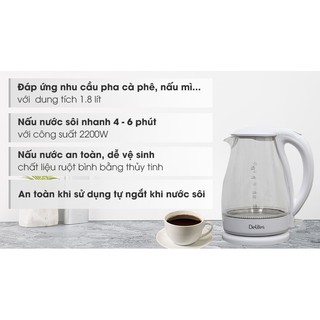 Ấm siêu tốc Bình siêu tốc Delites 1.8 lítDST016 GOG327