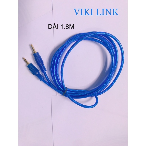 Dây Loa Âm Thanh 2 Đầu Jack 3.5mm  Dài 1.5M 1.8M 3M 5M 10M Màu Xanh ây Kết Nối Âm Thanh Loa, Amply, Tivi