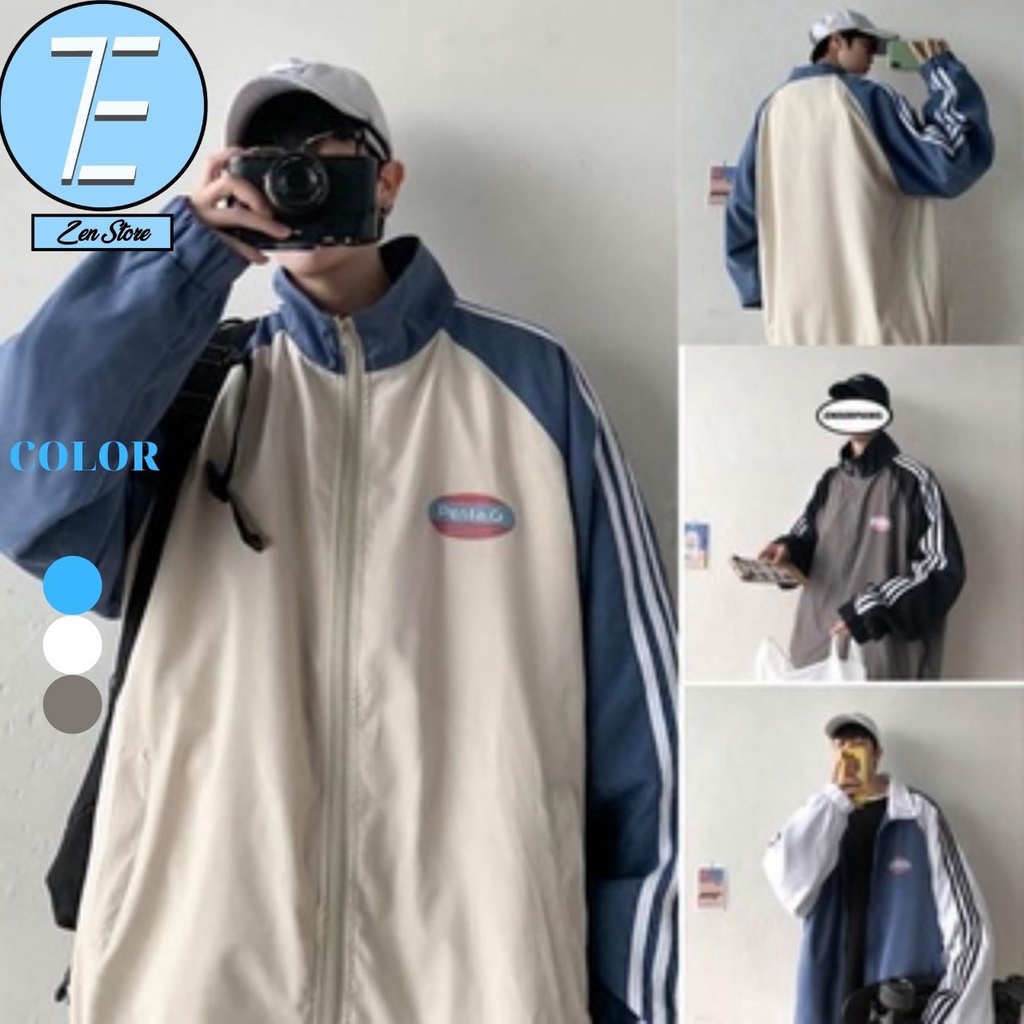 Áo khoác bóng chày form rộng ZENSTORE vải dù cao cấp thời trang Hàn Quốc dáng Unisex nam nữ D01