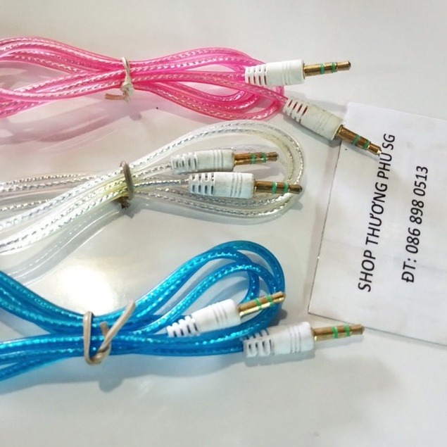 Cáp âm thanh: chuẩn 2 đầu 3.5mm_3 điểm cực - Cáp dài 1M