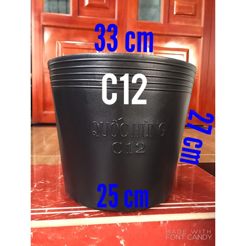 Combo chậu nhựa 10-20 chậu C12 thương hiệu QUỐC HÙNG ( siêu dẻo - siêu chịu nhiệt )