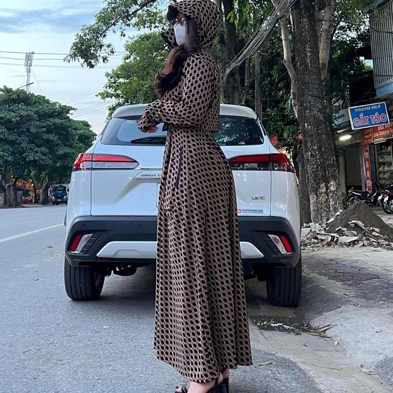 Áo chống nắng toàn thân chất liệu vải umi hàng 2 lớp