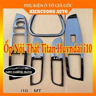 Ốp nội thất titan huyndai i10 2014-2019 cao cấp - số sàn