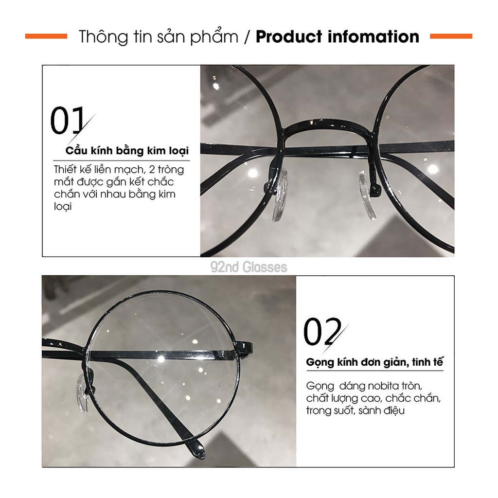 Gọng Cận Kính nam nữ Nobita Tròn xoe chất kiệu kim loại Lani 3800 - Lắp Mắt Cận Theo Yêu Cầu | BigBuy360 - bigbuy360.vn