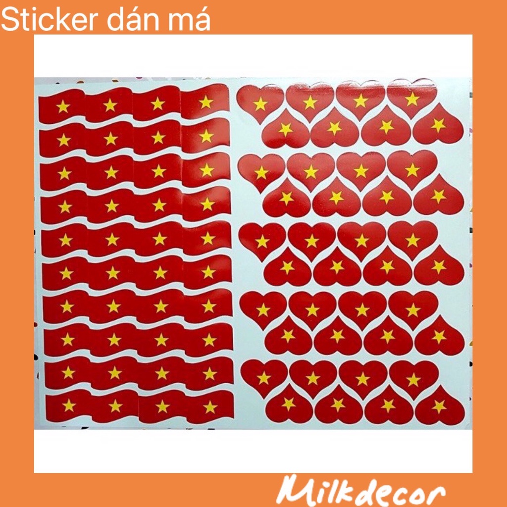 Sticker Tem Dán Má Cổ Vũ Bóng Đá