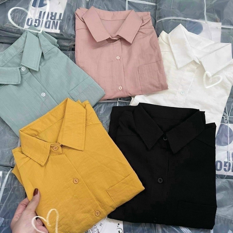 ÁO SƠ MI TRƠN PHOM RỘNG