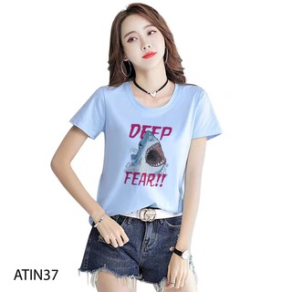 ÁO THUN IN HÌNH CÁ MẬP DEEP FEAR ATIN37