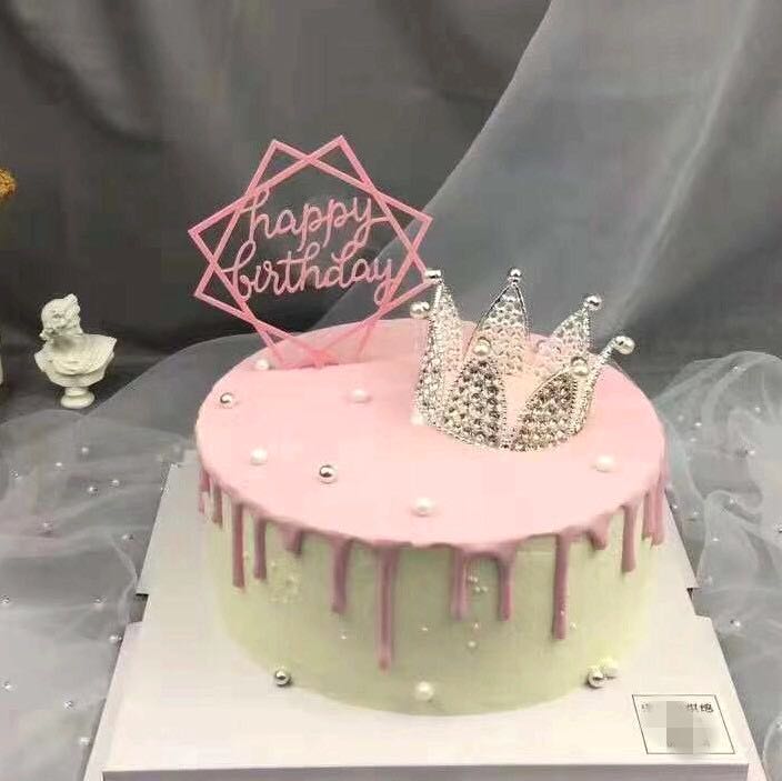 1 Que Cắm Chữ Happy Birthday Bằng Acrylic Trang Trí Bánh Sinh Nhật/Tiệc Cưới
