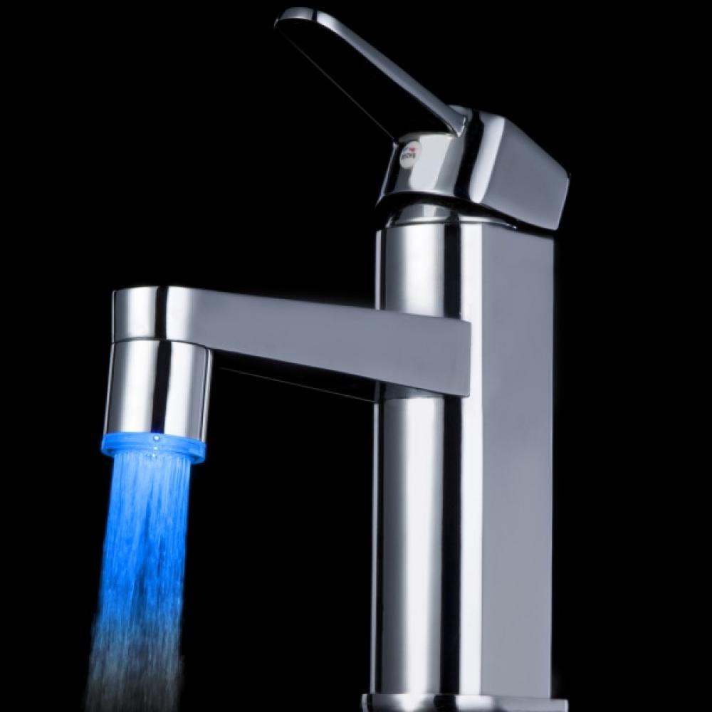 Đầu Vòi Nước Cảm Biến Nhiệt Độ Có Đèn Led Nhiều Màu Sắc Xanh Lá/Đỏ/Xanh Lá Dành Cho Phòng Tắm/Nhà Bếp