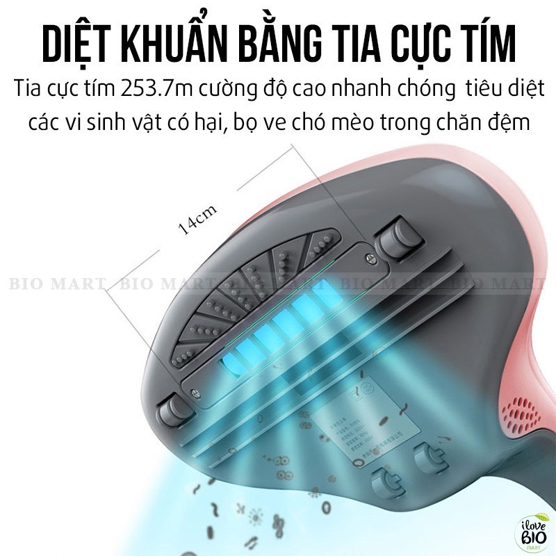 Máy Hút Bụi Chăn Đệm Và Diệt Khuẩn Songzhi – Máy Hút Bụi Cầm Tay Diệt Khuẩn UV Công Suất Lớn - BIO186