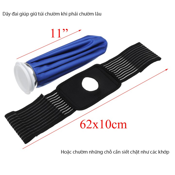 Bộ combo túi TC11 kích thước 11 inch chườm nóng lạnh và dây đai