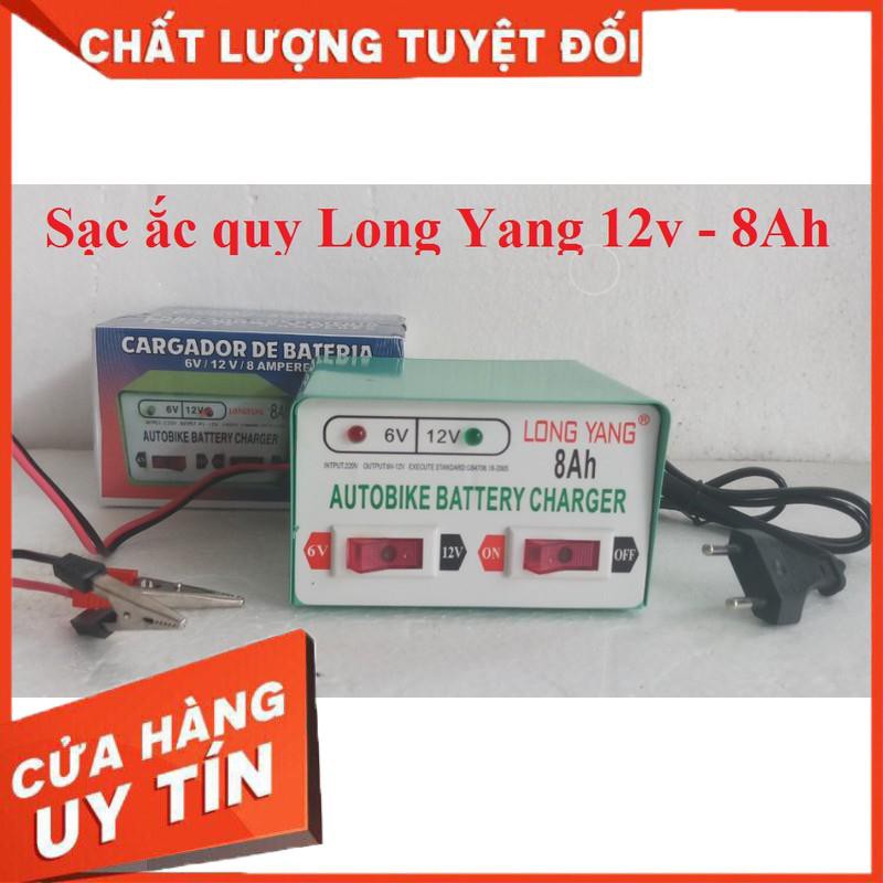 Bộ sạc bình ắc quy thông minh 2 chế độ 6V và 12V - 8A