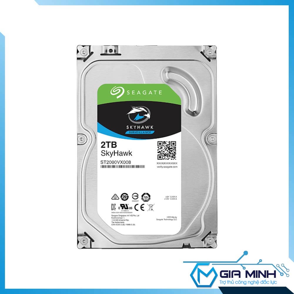 Ổ Cứng HDD Seagate Skyhawk 2TB 64MB Cache – 3.5″ Sata 3