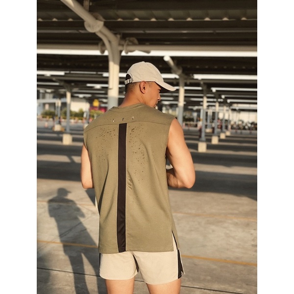 ÁO OVERSIZED CUTOFF V2 | XANH OLIVE