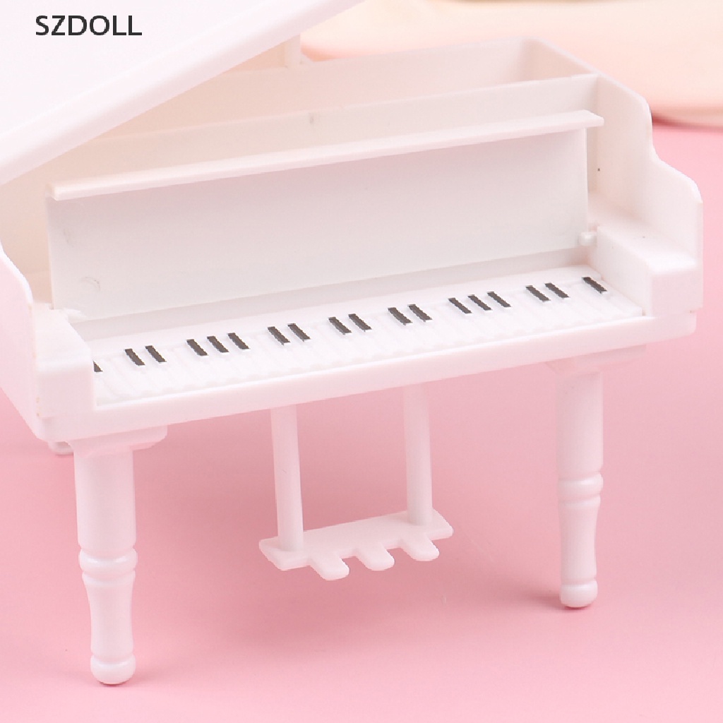 Bộ 2 Mô Hình Đàn Piano Tỉ Lệ 1: 12 Cho Nhà Búp Bê
